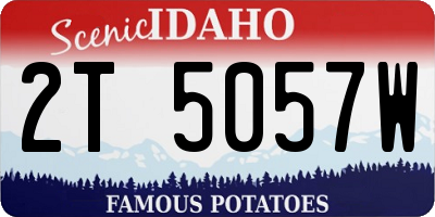 ID license plate 2T5057W