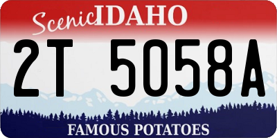 ID license plate 2T5058A