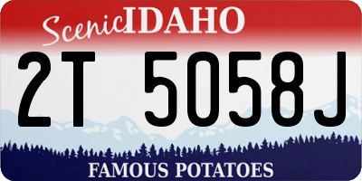 ID license plate 2T5058J