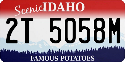 ID license plate 2T5058M
