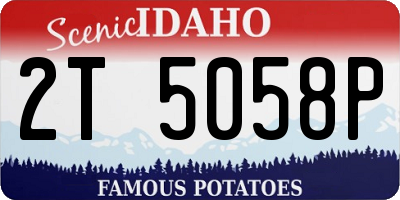 ID license plate 2T5058P