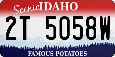 ID license plate 2T5058W