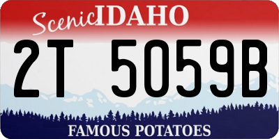 ID license plate 2T5059B