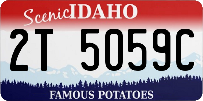 ID license plate 2T5059C