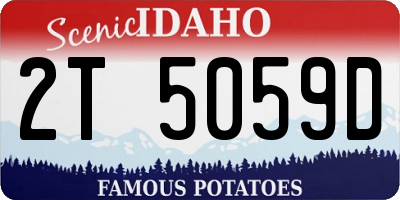ID license plate 2T5059D