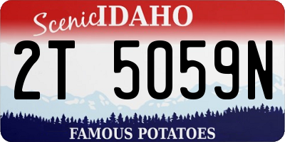 ID license plate 2T5059N