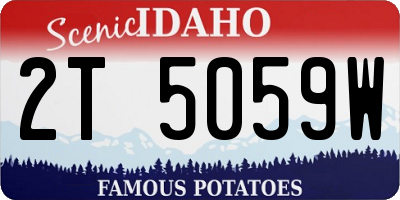 ID license plate 2T5059W