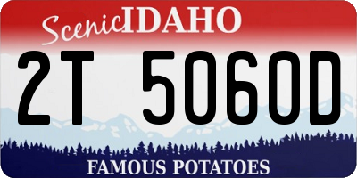 ID license plate 2T5060D
