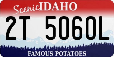 ID license plate 2T5060L