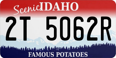 ID license plate 2T5062R