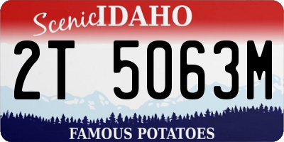 ID license plate 2T5063M