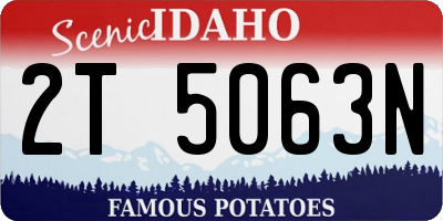 ID license plate 2T5063N