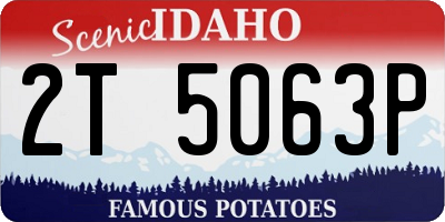 ID license plate 2T5063P