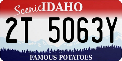 ID license plate 2T5063Y