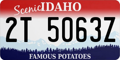 ID license plate 2T5063Z