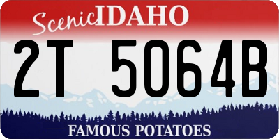 ID license plate 2T5064B