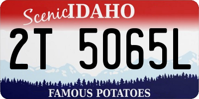ID license plate 2T5065L