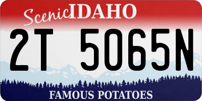 ID license plate 2T5065N