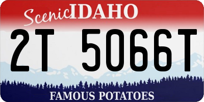 ID license plate 2T5066T