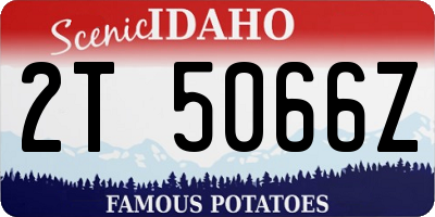 ID license plate 2T5066Z