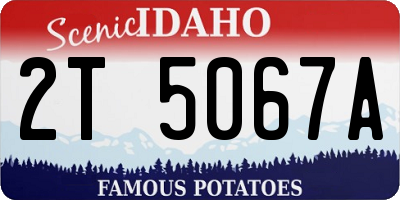 ID license plate 2T5067A