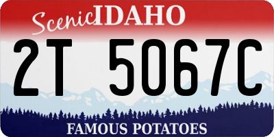 ID license plate 2T5067C