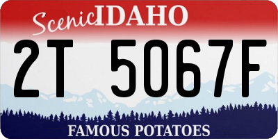 ID license plate 2T5067F