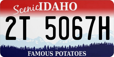 ID license plate 2T5067H