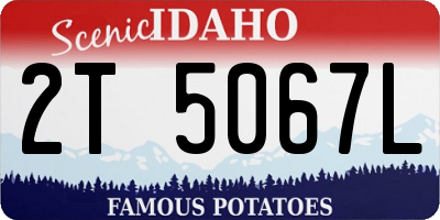 ID license plate 2T5067L