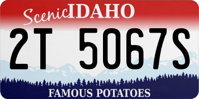 ID license plate 2T5067S