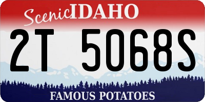 ID license plate 2T5068S