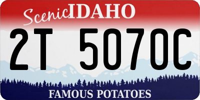 ID license plate 2T5070C