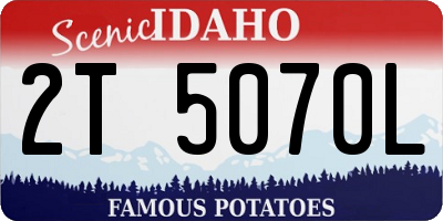 ID license plate 2T5070L