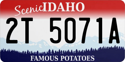 ID license plate 2T5071A
