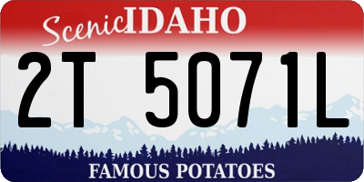 ID license plate 2T5071L