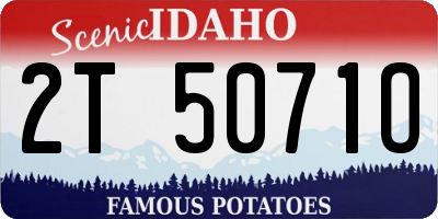 ID license plate 2T5071O