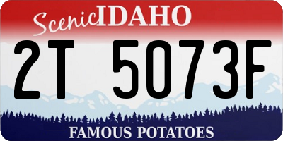 ID license plate 2T5073F