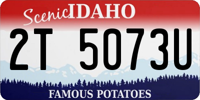 ID license plate 2T5073U