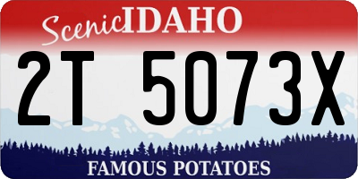 ID license plate 2T5073X