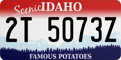 ID license plate 2T5073Z