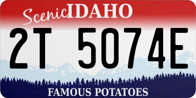 ID license plate 2T5074E
