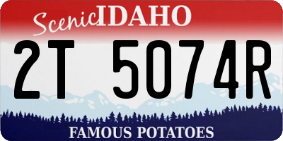 ID license plate 2T5074R