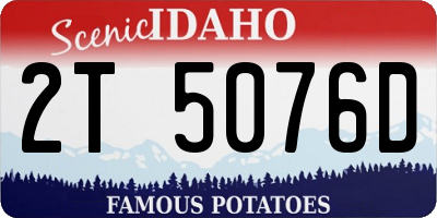 ID license plate 2T5076D