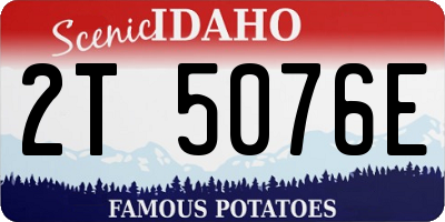 ID license plate 2T5076E