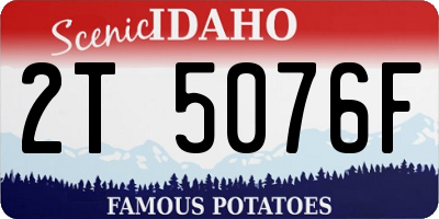 ID license plate 2T5076F
