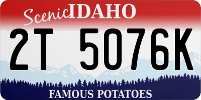 ID license plate 2T5076K
