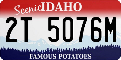 ID license plate 2T5076M