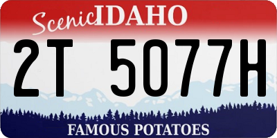 ID license plate 2T5077H