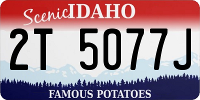ID license plate 2T5077J