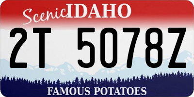 ID license plate 2T5078Z